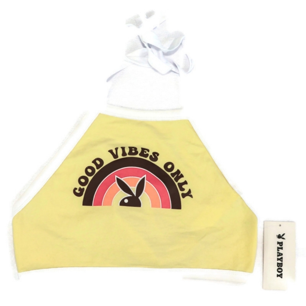 2/$20 Retro Playboy Halter Crop Top